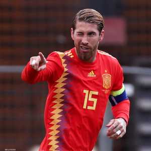 راموس بعد تسجيله الهدف الأول