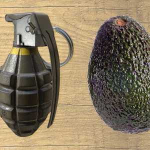 تشبه حبة الأفوكاد القنبلة اليدوية إلى حد بعيد