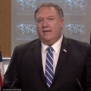 بومبيو خلال المؤتمر