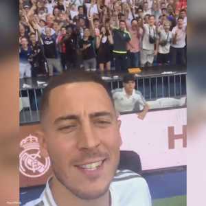 الفيديو الأول لهازارد في سانتياغو بيرنابيو