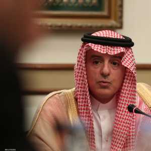الجبير تحدث للصحفيين في لندن.