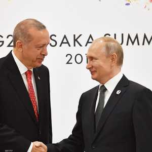 جانب من لقاء بوتن وأردوغان في قمة العشرين في أوساكا