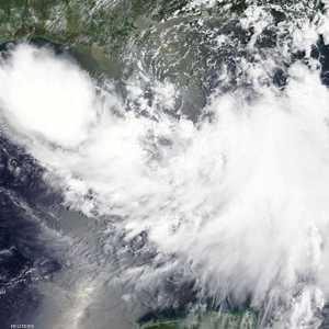 صورة جوية للعاصفة باري