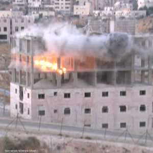 رصد لحظة تفجير أحد المنازل بالقدس