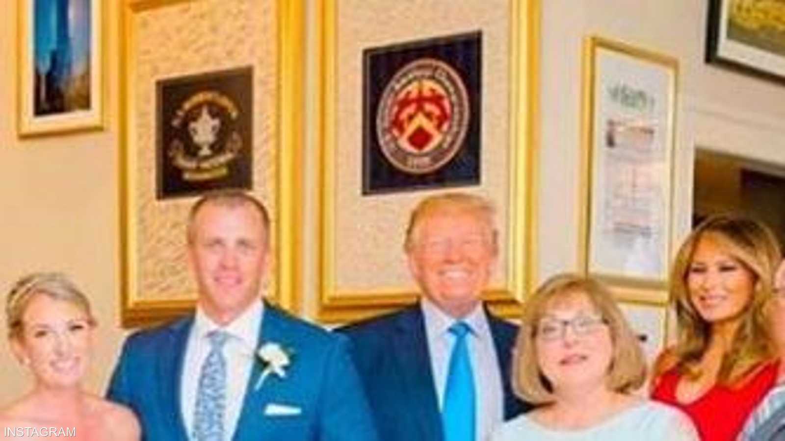 ترامب وزوجته في حفل الزفاف