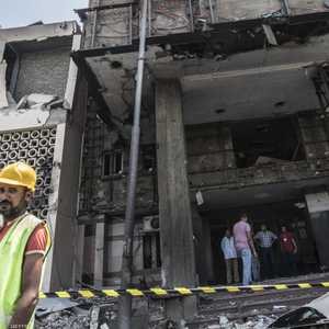 واجهة معهد الأورام تعرضت لدمار كبير