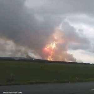 جانب من الانفجارات  (صورة من مواقع التواصل)