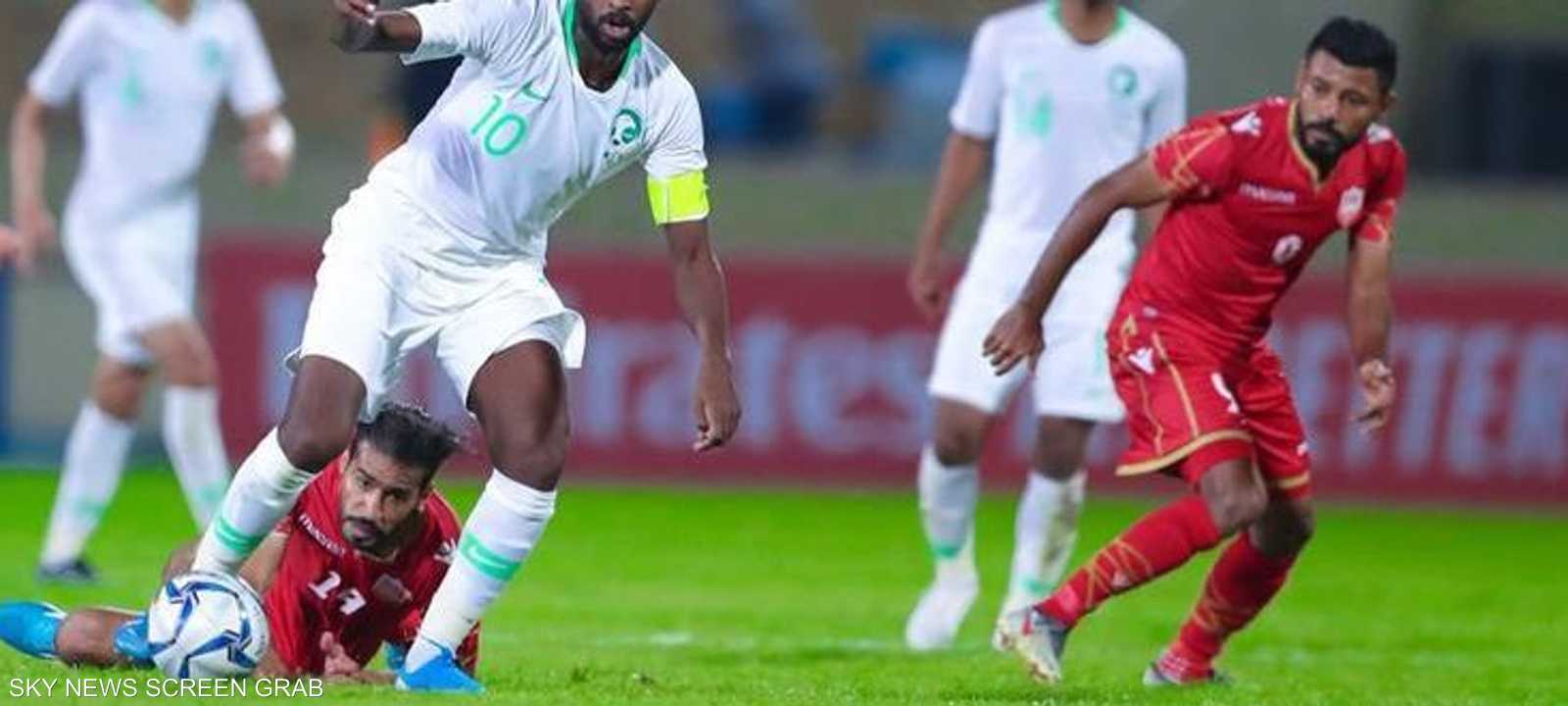 من مباراة السعودية والبحرين