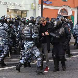 خلال احتجاجات موسكو تم اعتقال 136 شخصا