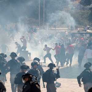 أثناء اقتحام المسجد الأقصى في عيد الأضحى، الأحد.