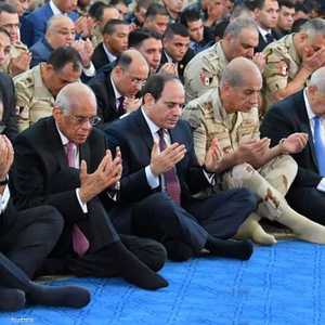السيسي أثناء صلاة العيد