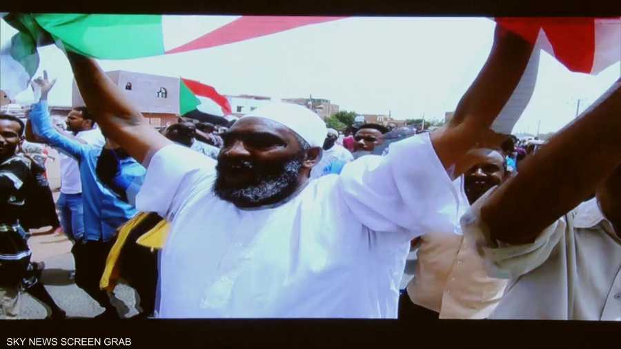تم عرض لقطات للحراك السوداني قبل بدء مراسم التوقيع