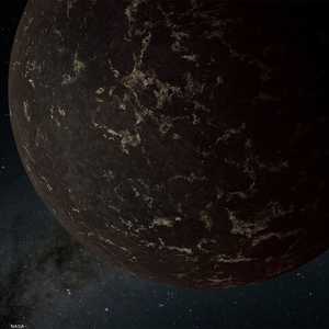 يعادل حجمه حوالي 1.3 حجم كوكب الأرض