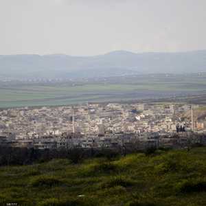 بلدة خان شيخون في محافظة إدلب شمال غربي سوريا