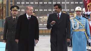الرئيس التركي مع أمير قطر