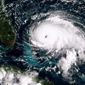 صورة جوية للإعصار دوريان