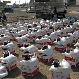 سيرت هيئة الهلال الأحمر قافلة إغاثة تحوي مساعدات غذائية