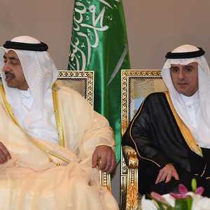 الجبير وعبد الله بن زايد في لقطة أرشيفية