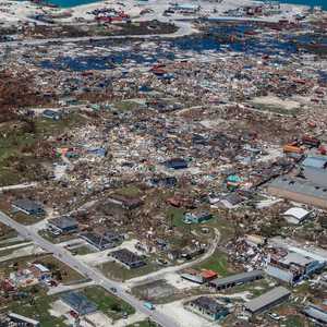 آثار الدمار لإعصار دوريان في إحدى مناطق جزر الباهاما