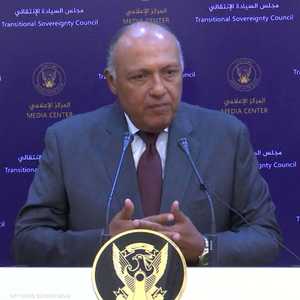 سامح شكري: نسعى لرفع الحظر الدولي المفروض على السودان