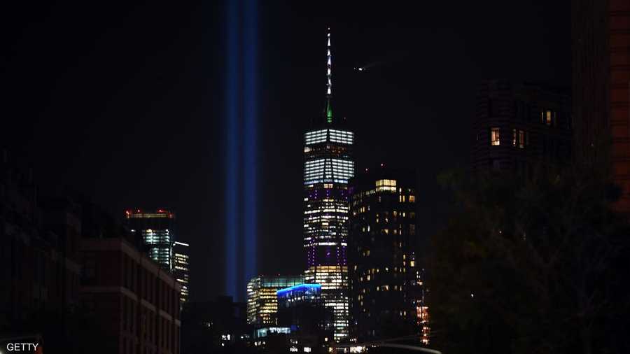 نيويورك ترتدي اللون الأزرق في الذكرى الثامنة عشرة للهجمات.