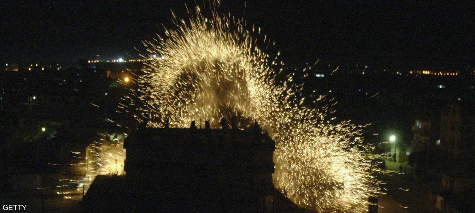 أرشيفية لغارة إسرائيلية على غزة