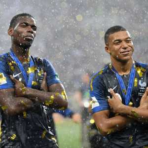 نجما المنتخب الفرنسي بوغبا ومبابي