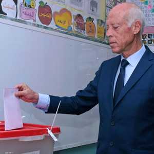 سعيد يدلي بصوته في انتخابات الرئاسة