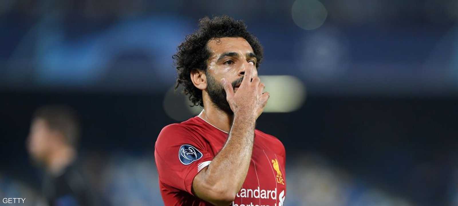 محمد صلاح خلال المباراة