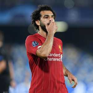 محمد صلاح خلال المباراة