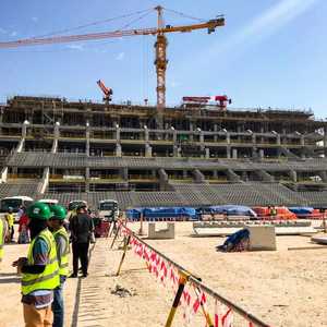 أستاد لوسيل في قطر أثناء عملية الإنشاء