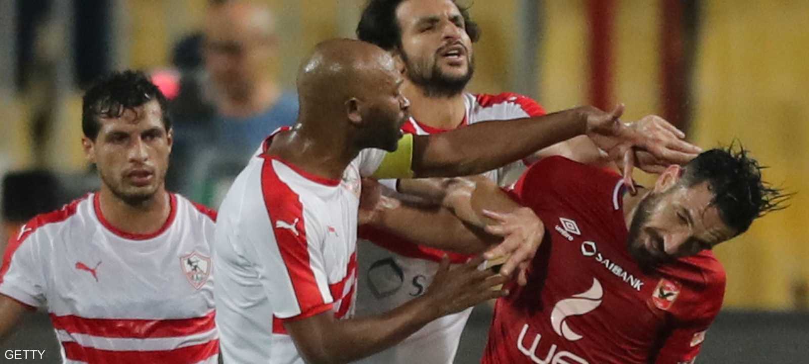 لاعبو الزمالك خلال مباراة السوبر المصري