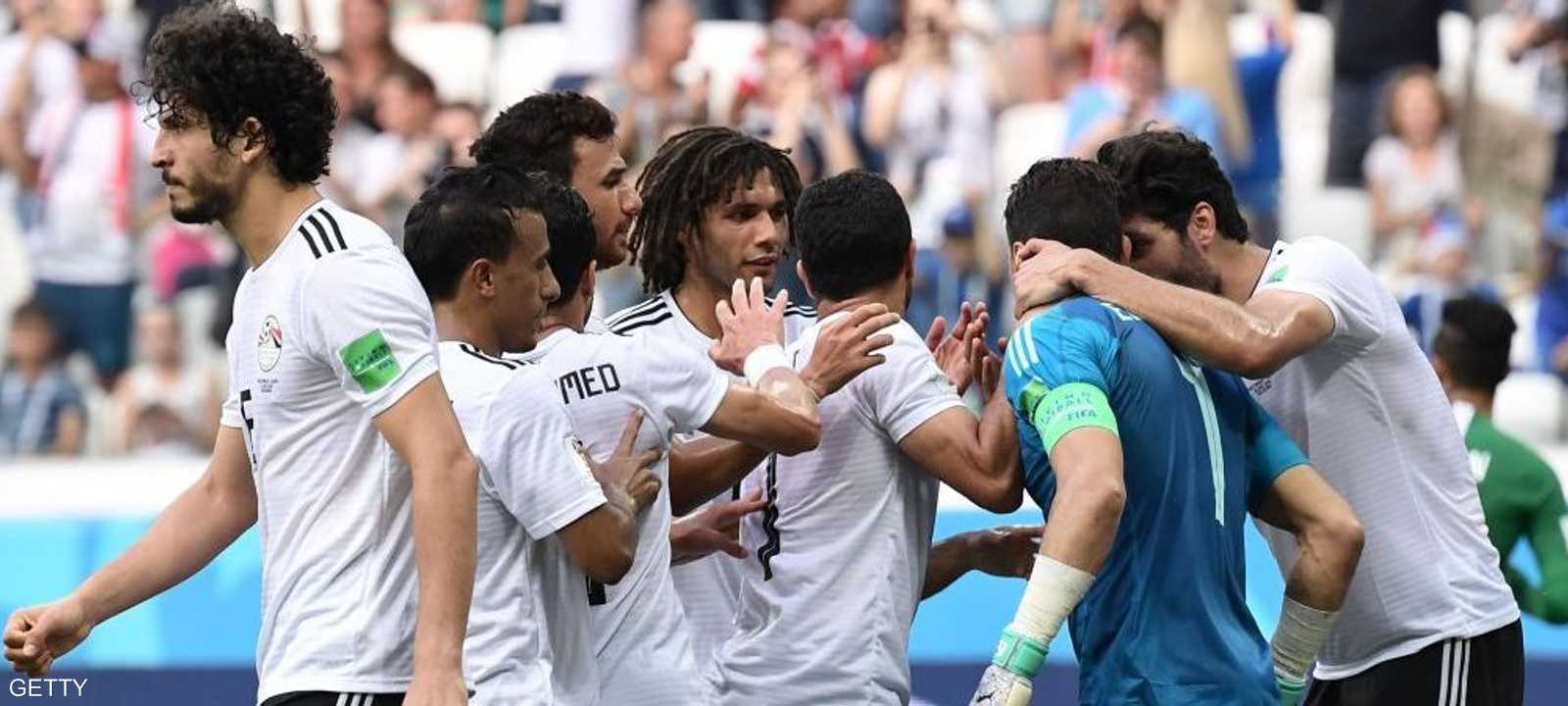 صورة أرشيفية للاعبين في منتخب مصر