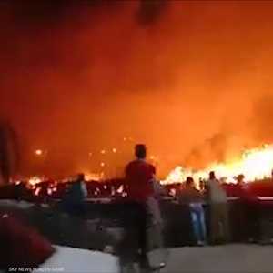 مصر.. حريق قرب محطة قطار المنيا