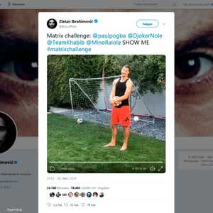 إبراهيموفيتش أطلق تحدي الماتريكس على إنستغرام وتويتر