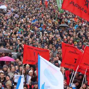 جانب من الاحتجاجات في موسكو