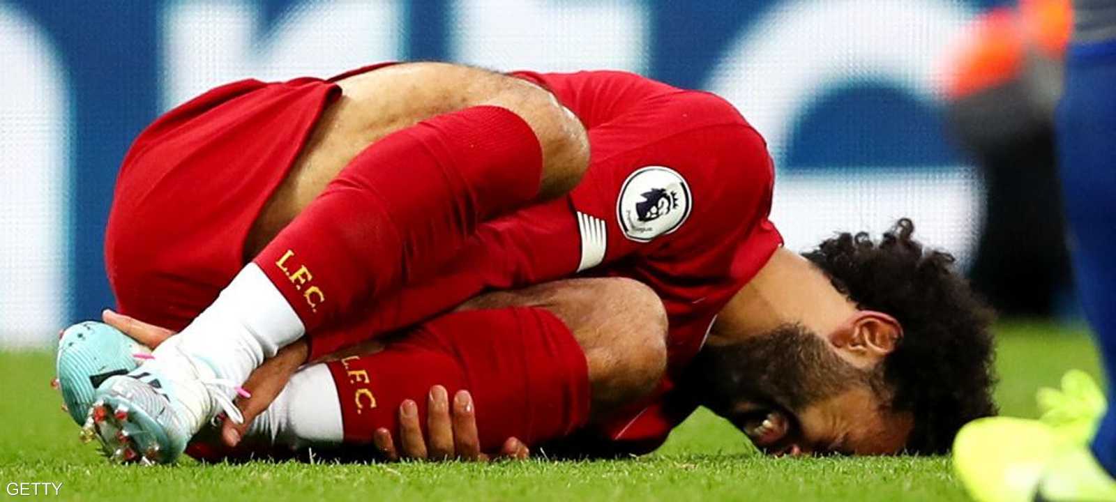 إصابة محمد صلاح في مباراة ليفربول وليستر سيتي