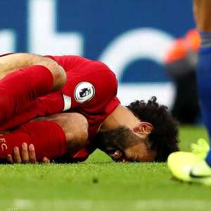 إصابة محمد صلاح في مباراة ليفربول وليستر سيتي