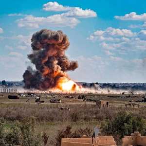 صورة أرشيفية لعملية استهدفت تجمعا لمقاتلي داعش