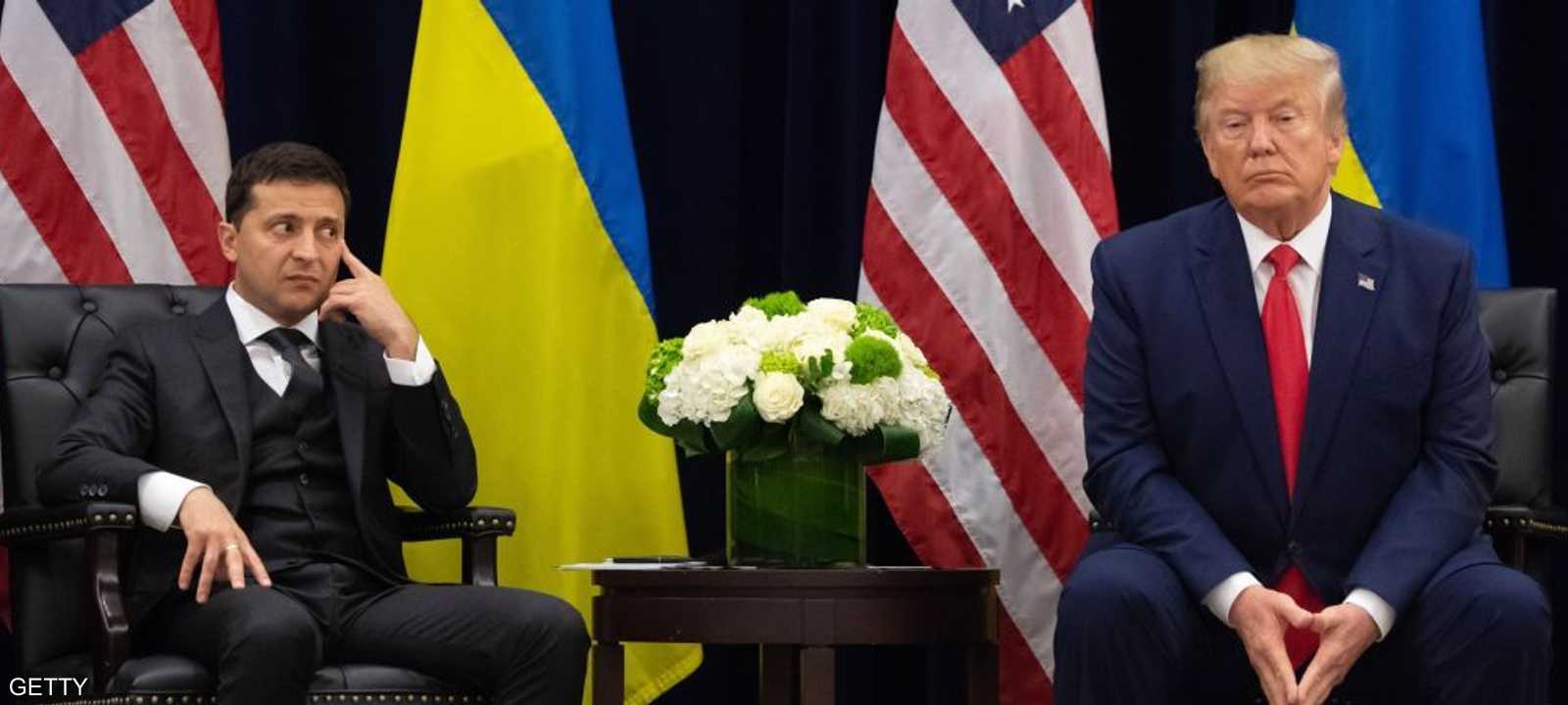 الرئيس الأوكراني ونظيره الأميركي دونالد ترامب