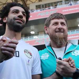 صلاح تعرض لانتقادات دولية بسبب لقائه قادروف العام الماضي