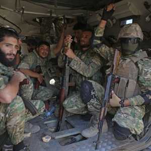 قوات سورية مدعومة من تركيا تشارك في العمليات شمالي سوريا.