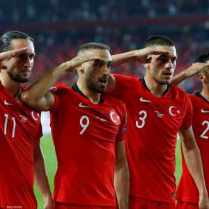 التحية العسكرية للمنتخب التركي