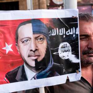 مظاهرة ضد العدوم التركي على سوريا في قبرص.