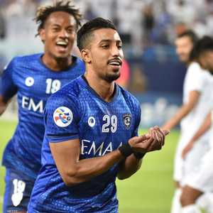 سالم الدوسري محتفلا بهدفه