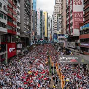 احتجاجات واسعة شهدتها هونغ كونغ خلال أشر