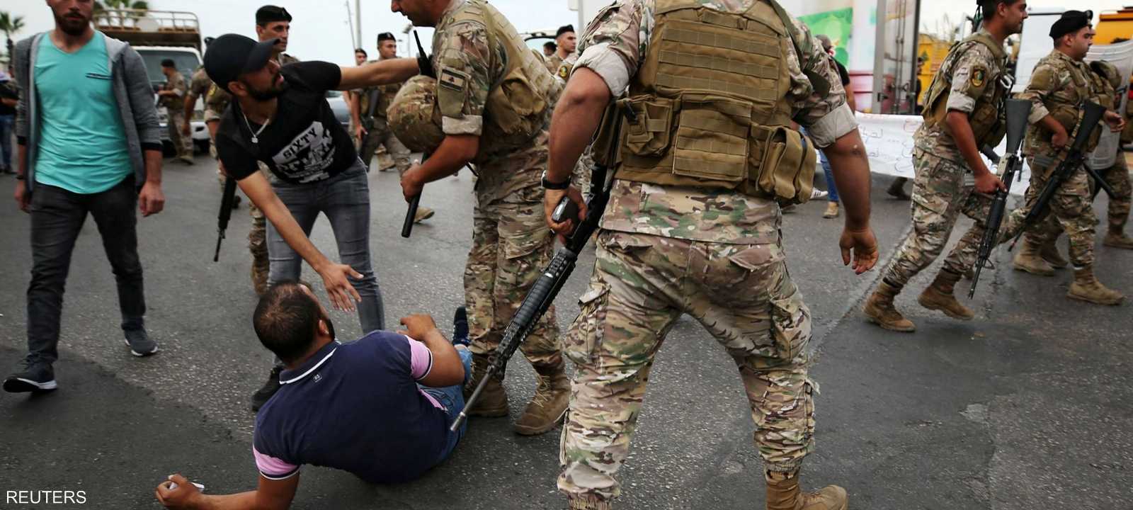 جانب من الاحتجاجات في لبنان