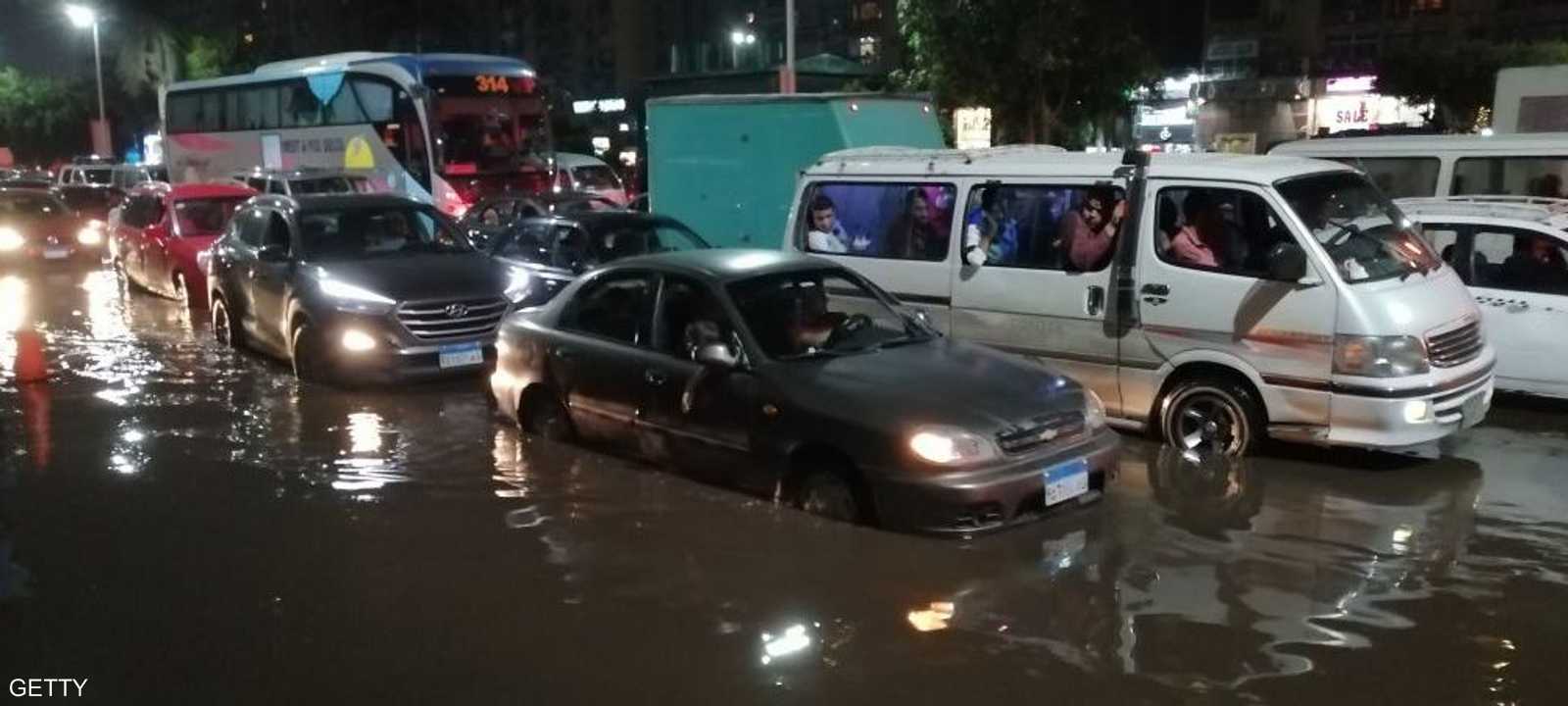 أمطار غزيرة انهالت على عدة مناطق في مصر