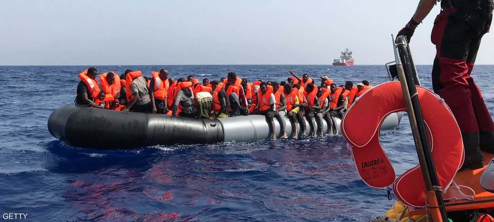 أرشيفية لمهاجرين قبالة السواحل الليبية