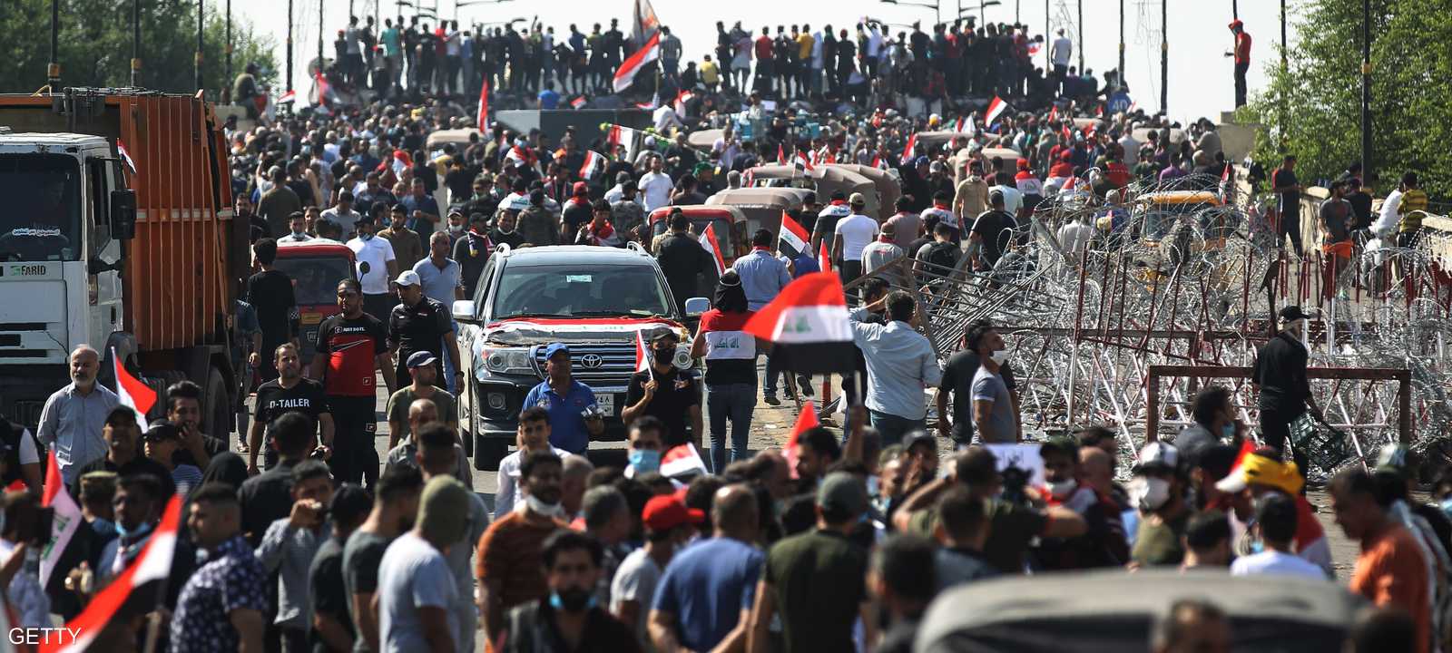 المظاهرات شارك فيها الآلاف من العراقيين في مختلف مدن البلاد.